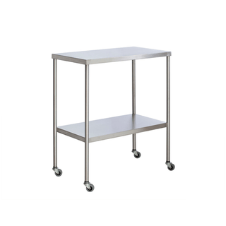 UMF MEDICAL INSTRUMENT TABLE - Instrument Table with Shelf, Stainless Steel, 24" x 72" (DROP SHIP ONLY) | Quantity - 1x EA