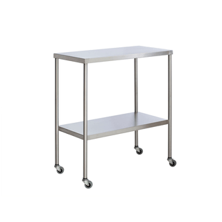 UMF MEDICAL INSTRUMENT TABLE - Instrument Table with Shelf, Stainless Steel, 16" x 20" (DROP SHIP ONLY) | Quantity - 1x EA