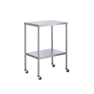 UMF MEDICAL INSTRUMENT TABLE - Instrument Table with Shelf, Stainless Steel, 16" x 20" (DROP SHIP ONLY) | Quantity - 1x EA