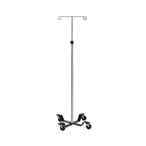 UMF MEDICAL IV POLEI.V. Pole, Infusion Pump, 2-Hook, Stainless Steel | Quantity - 1x EA