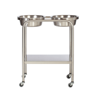 UMF MEDICAL BASON STAND - Twin, Basin Stand wiith Shelf, Stainless Steel (DROP SHIP ONLY) | Quantity - 1x EA