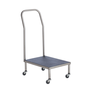 UMF MEDICAL STEP STOOLFoot Stool, Transport Cart, Stainless Steel, 20 3/8"W x 10"H x 13.25"D | Quantity - 1x EA