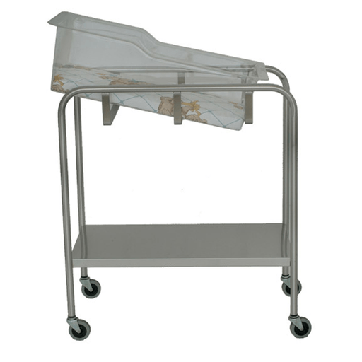 UMF MEDICAL BASSINETBassinet with Basket (8545) and Mattress (8546), Stainless Steel, One (1) Shelf, 32"W x 35.25"H x 17"D | Quantity - 1x EA