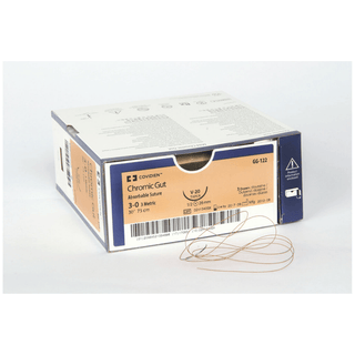 MEDTRONIC CHROMIC GUT SUTURES - Suture, Taper Point, Size 3-0, 30", Needle V-20,  Circle, 3 dz/bx (Continental US Only) | Quantity - 1x BX