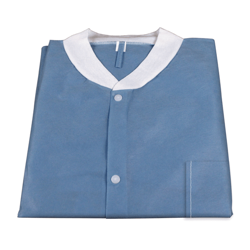 DYNAREX LAB JACKETS - Lab Jacket, Small, Dark Blue, Pockets, 10/bg, 3 bg/cs | Quantity - 1x CS
