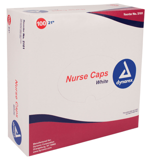 DYNAREX NURSES' OPERATING ROOM (O.R.) CAPS - Nurses Cap, 24", Blue, 100/bx, 5 bx/cs | Quantity - 1x CS
