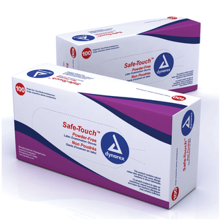 DYNAREX SAFE-TOUCH LATEX EXAM GLOVES - POWDER FREE - Exam Glove, Powder Free (PF), X-Large, 100/bx, 10 bx/cs | Quantity - 1x CS