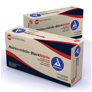 DYNAREX NITRILE EXAM GLOVES - Exam Gloves, Black, Nitrile, Large, Non-Sterile, 100/bx, 10 bx/cs | Quantity - 1x CS