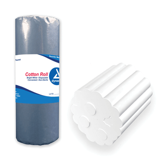 DYNAREX COTTON ROLLS - Cotton Roll, 1" x 3/8", 2000/bx, 10 bx/cs | Quantity - 1x CS