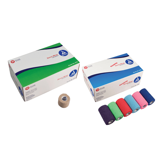 DYNAREX SENSI WRAP, SELF ADHERENT BANDAGE ROLLS - Sensi-Wrap, Self-Adherent Bandage Roll, 4" x 5 yds, Tan, Latex Free (LF), 18/cs | Quantity - 1x CS