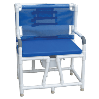 MJM BEDSIDE SHOWER/COMMODE CHAIRS & HOME CARE ITEMS - Bariatric Transfer Bench, 36" Internal Width, Cushion Seat (Low Back No Sling) 900 lbs Weight Capacity | Quantity - 1x EA