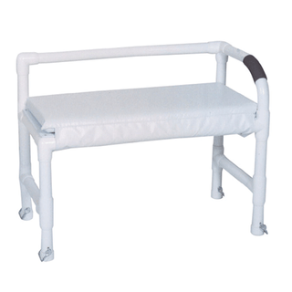 MJM BEDSIDE SHOWER/COMMODE CHAIRS & HOME CARE ITEMS - Bariatric Transfer Bench, 36" Internal Width, Cushion Seat (Low Back No Sling) 900 lbs Weight Capacity | Quantity - 1x EA