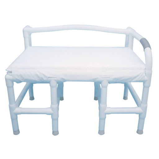 MJM BEDSIDE SHOWER/COMMODE CHAIRS & HOME CARE ITEMS - Bariatric Transfer Bench, 36" Internal Width, Cushion Seat (Low Back No Sling) 900 lbs Weight Capacity | Quantity - 1x EA