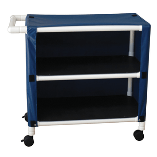MJM SERIES "300" MID-SIZE UTILITY-LINEN CARTS - 4-Shelf Utility/ Linen Cart & Cover | Quantity - 1x EA