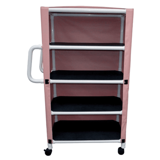 MJM SERIES "300" MID-SIZE UTILITY-LINEN CARTS - 4-Shelf Utility/ Linen Cart & Cover | Quantity - 1x EA