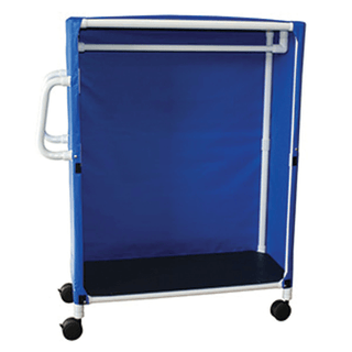 MJM SERIES "300" STANDARD LAUNDRY CARTS - Linen Hanging Cart, 1-Shelf, Mesh or Solid Vinyl Cover, 3" Casters | Quantity - 1x EA