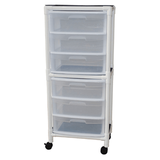 MJM SERIES "300" SPECIALTY/HANDY CARTS - Specialty Cart, 24 Pull Out Tubs & Mesh or Solid Vinyl Cover | Quantity - 1x EA