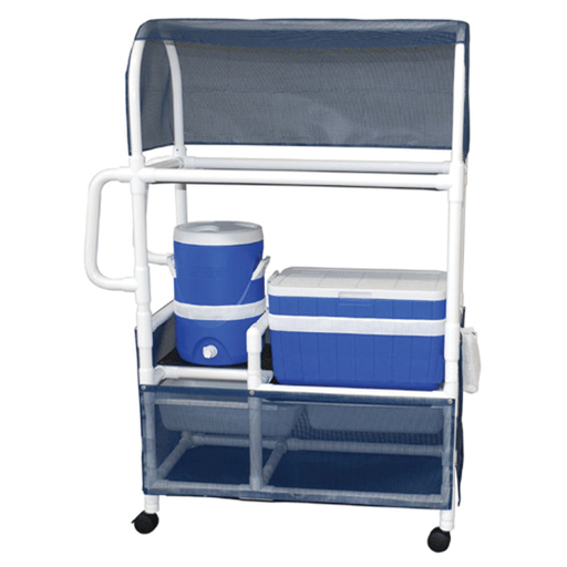 MJM HYDRATION/ICE CARTS "800" SERIES - Refreshment Cooler Cart, Slide Out Storage Tray, 5 Gal Cooler | Quantity - 1x EA