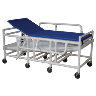 MJM SHOWER GURNEYS & STRETCHERS "900" SERIES - Sling Gurney, No Elevating Headrest, (6) 5" x 1" Heavy Duty Threaded Stem Casters | Quantity - 1x EA