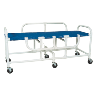 MJM SHOWER GURNEYS & STRETCHERS "900" SERIES - Sling Gurney, No Elevating Headrest, (6) 5" x 1" Heavy Duty Threaded Stem Casters | Quantity - 1x EA