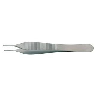 BR SURGICAL ADSON FORCEPS - Adson Forcep, 1x2 Teeth, Lightweight Fenestrated Handle, 4" | Quantity - 1x EA