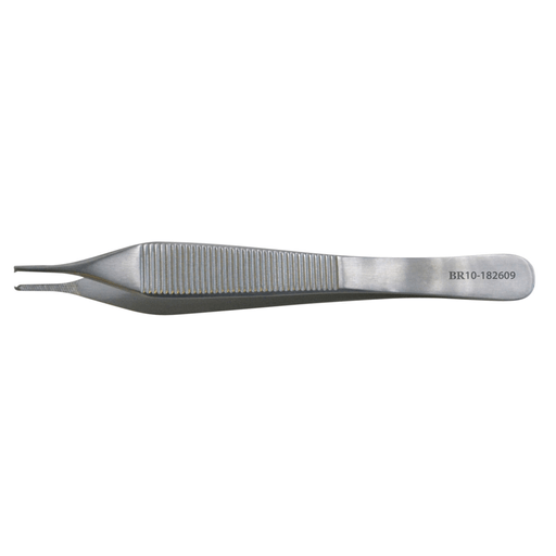 BR SURGICAL ADSON FORCEPS - Adson Forcep, 1x2 Teeth, Lightweight Fenestrated Handle, 4" | Quantity - 1x EA