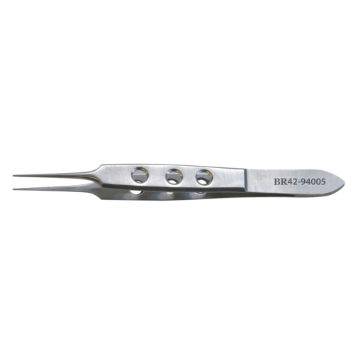 BR SURGICAL BISHOP-HARMON FORCEPS - Bishop Harmon Iris Forcep, Straight, Serrated, 0.5mm Tip, 3" | Quantity - 1x EA