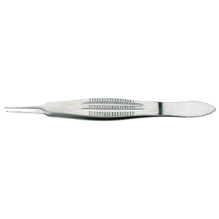 BR SURGICAL CASTROVIEJO SUTURING FORCEPS - Castroviejo Suturing Forcep, 1x2 Teeth, Tying Platform, Tip 0.5mm, Wide Handle, 4" | Quantity - 1x EA