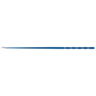 BR SURGICAL IRIS HOOK - Iris Hook, Slightly Angled, 4mm Hook with Exposed Tip, Insulated Blue Coating For Electrosurgery, 10" | Quantity - 1x EA