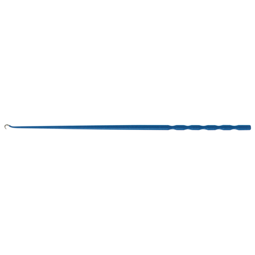 BR SURGICAL IRIS HOOK - Iris Hook, Slightly Angled, 4mm Hook with Exposed Tip, Insulated Blue Coating For Electrosurgery, 10" | Quantity - 1x EA
