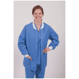 ENCOMPASS WARM UP JACKET - Warm Up Jacket, X-Large, Blue, Long Sleeve, Knit Collar & Cuffs, Limited Use, 24/cs | Quantity - 1x CS