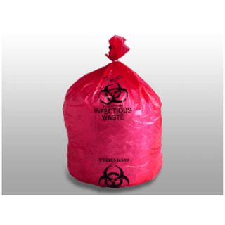 LK PACKAGING INFECTIOUS WASTE LINERS - Infectious Waste Liner, Red, High Denstiy, 31" x 43", 250/cs | Quantity - 1x CS