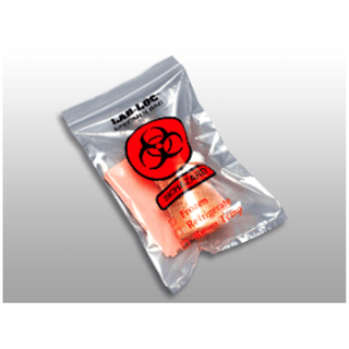 LK PACKAGING 3-WALL SPECIMEN TRANSFER BAGS - 3-Wall Specimen Transfer Bag, Reclosable, Biohazard, 2 mil, 9" x 12", 1000/cs | Quantity - 1x CS