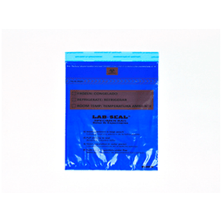 LK PACKAGING LAB SEAL TAMPER-EVIDENT SPECIMEN BAGS - 3-Wall Specimen Bag, Seal n Rip, Removable Biohazard Symbol, Yellow Tint Printed "STAT" 1.8 mil, 6" x 10", 100 bg/pk, 10 pk/cs | Quantity - 1x CS