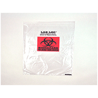 LK PACKAGING LAB LOC SPECIMEN BAGS - Specimen Bag, Seal-N-Rip, Removable Biohazard Symbol, Zipper Closure, 3-Wall, Purple Tint, 1.75 mil, 6" x 9", 100 bg/pk, 10 pk/cs | Quantity - 1x CS