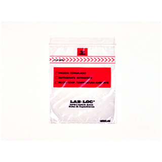 LK PACKAGING LAB LOC SPECIMEN BAGS - Specimen Bag, Seal-N-Rip, Removable Biohazard Symbol, Zipper Closure, 3-Wall, Purple Tint, 1.75 mil, 6" x 9", 100 bg/pk, 10 pk/cs | Quantity - 1x CS
