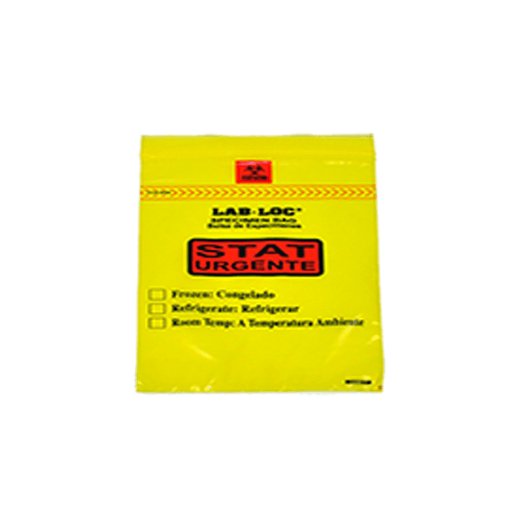 LK PACKAGING LAB LOC SPECIMEN BAGS - Specimen Bag, Seal-N-Rip, Removable Biohazard Symbol, Zipper Closure, 3-Wall, Purple Tint, 1.75 mil, 6" x 9", 100 bg/pk, 10 pk/cs | Quantity - 1x CS