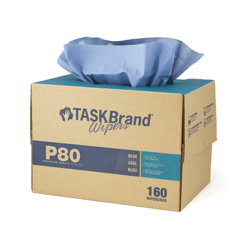 HOSPECO TASKBRAND PREMIUM SERIES WIPES - HYDRO ENTANGLED SpUNLACE - Taskbrand P60 MD Hydrospun, Interfold, Dispenser, White, 9" x 16", 125/bx, 10 bx/cs | Quantity - 1x CS