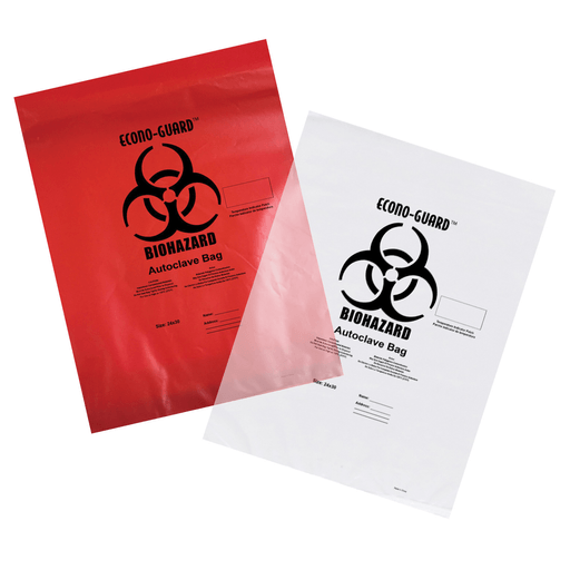 ACTION HEALTH ECONO-GUARD AUTOCLAVE BAGS - Autoclave Bag, 12" x 24", Red, 200 bg/cs | Quantity - 1x CS