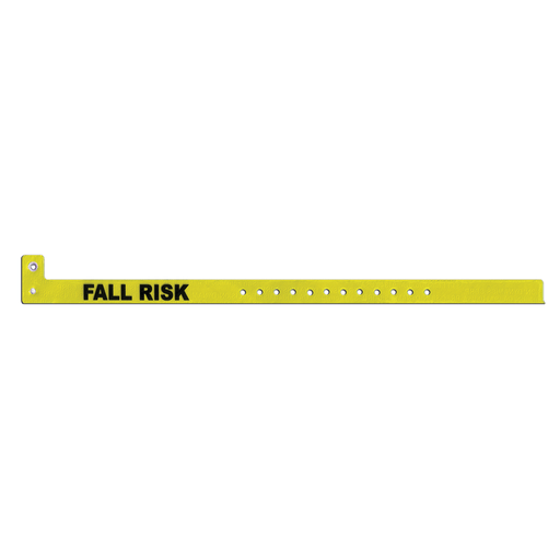 PRECISION DYNAMICS IMPRINTED ALERT BANDS - Alert Band CI Narrow, Fall Risk, Yellow, 500/bx | Quantity - 1x BX