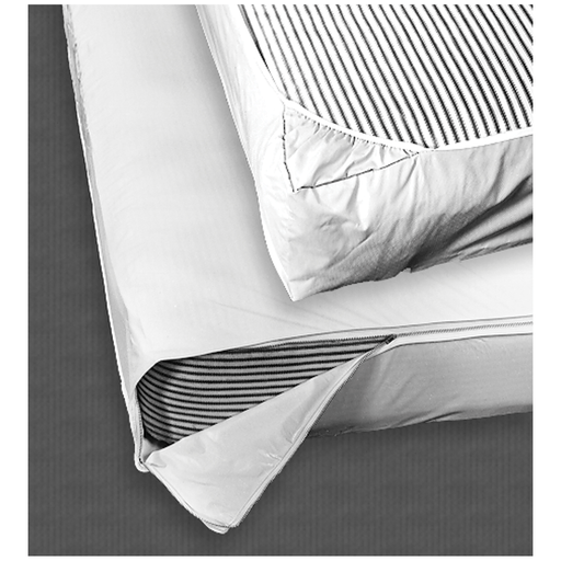 PRECISION DYNAMICS ZIPPER FLAP OPEN STYLE MATTRESS COVER - Plastistaff II White Mattress Cover, 4 mil, 36" x 80" x 6" | Quantity - 1x DZ