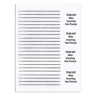 PRECISION DYNAMICS INSERT CARDS - Insert Card For Bracelets 140-XX-PDM & 940-XX-PDJ, 500/bk | Quantity - 1x BK