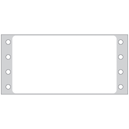 TIMEMED MULTI-PURPOSE LABELING FOR DOT MATRIX PRINTERS - Litho Blank White Labels, Permanent Adhesive, 15/16" x 2", 1 Across, 5,000/bx | Quantity - 1x BX