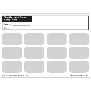 TIMEMED HEALTHCODER LABEL PRINTING SYSTEMS - Piggyback, Direct Coated Thermal Labels For 8x00 Printer, .96" x 1.6", Yellow, No "X" Tamper Cut, 3,000/rl, 6 rl/bx | Quantity - 1x BX