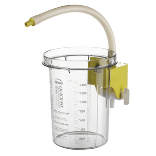 BEMIS QUICK-FIT SUCTION LINER SYSTEM - Reusable Outer Canister, 1500cc, Built-In Stopcock, Yellow Bracket | Quantity - 1x EA
