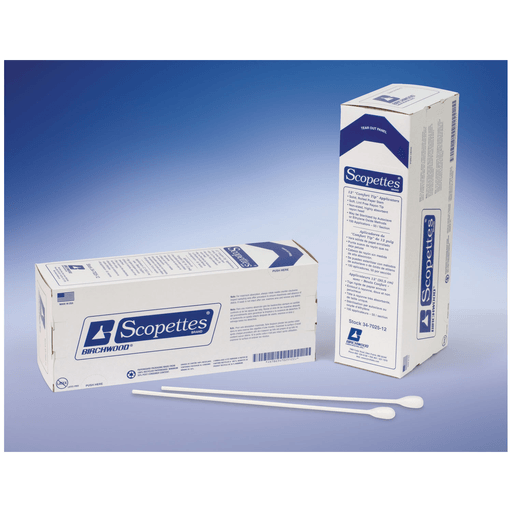 BIRCHWOOD SCOPETTES LARGE-TIP APPLICATORS - Single Ended Procto Swab, 16", Plastic Handle, 100/bx, 12 bx/cs | Quantity - 1x CS
