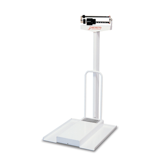 DETECTO WHEELCHAIR SCALES - Wheelchair Scale, Portable, Digital, Folding Column & Seat, 1000 lb x .2 lb, 32" x 36" (DROP SHIP ONLY) | Quantity - 1x EA