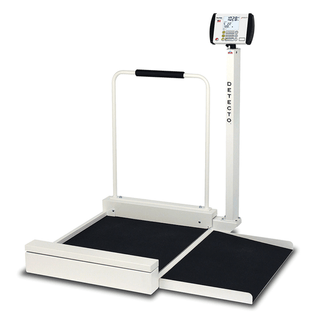 DETECTO STATIONARY WHEELCHAIR SCALES - Wheelchair Scale, Stationary, Digital, 800 lb x .2 lb / 360 kg x .1 kg (DROP SHIP ONLY) | Quantity - 1x EA