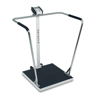 DETECTO WAIST-HIGH STAND-ON SCALE - Bariatric Scale, Digital, 1000 lb X .2 lb / 450kg X .1 kg, 24" X 24" Platform, Height Rod (DROP SHIP ONLY) | Quantity - 1x EA