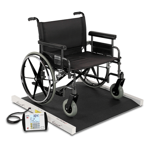 DETECTO PORTABLE BARIATRIC WHEELCHAIR SCALEWheelchair Scale, Portable, Digital, 1000 lb x .2 lb / 450 kg x .1 kg, 40x30 Platform | Quantity - 1x EA